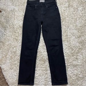 Everlane High Waist Straight Jeans 27 (4) Black